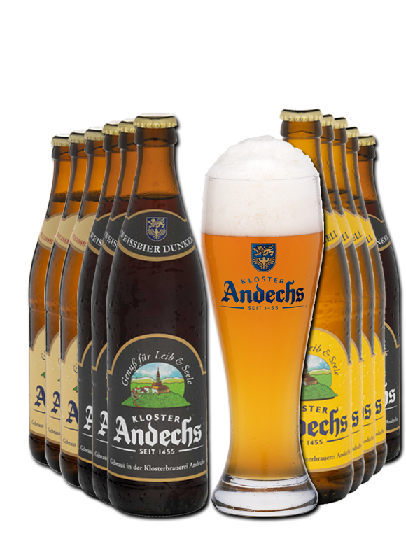 Andechser Weißbierpaket mit Glas Bierpaket Klosterbrauerei Andechs