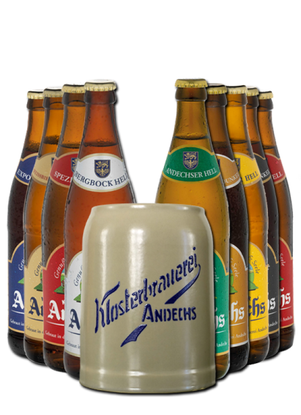 Andechser Probierpaket mit Steinkrug 0,5-Liter